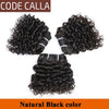 Code Calla Kinky Curly Bundles Brazilian Raw Unprocessed Pre-colored Virgin Human Hair Weave Bundles Extensions Double Drawn