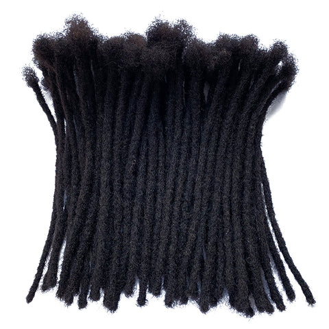 YONNA Human Hair Dreadlocks Microlocks Sisterlocks Dreadlocks Hair Extensions 60Locs Full Handmade 0.4cm Width