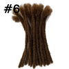 YONNA Human Hair Dreadlocks Microlocks Sisterlocks Dreadlocks Hair Extensions 60Locs Full Handmade 0.4cm Width