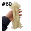 YONNA Human Hair Dreadlocks Microlocks Sisterlocks Dreadlocks Hair Extensions 60Locs Full Handmade 0.4cm Width